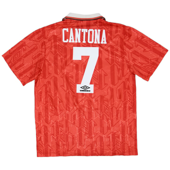1992-94 Manchester United Home Shirt Cantona #7 - 7/10 - (L)