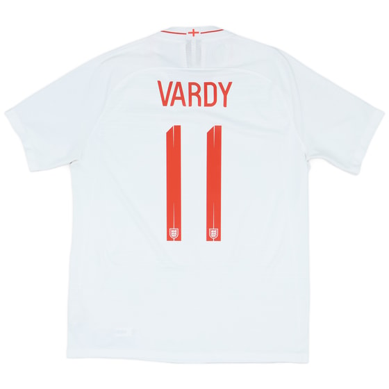 2018-19 England Authentic Home Shirt Vardy #11 - 9/10 - (L)