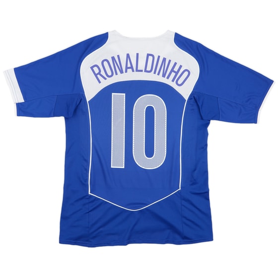 2004-06 Brazil Away Shirt Ronaldinho #10 - 8/10 - (M)