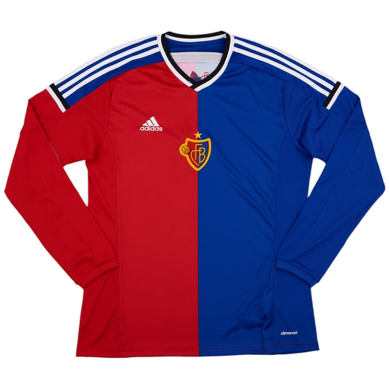 2014-15 FC Basel Home L/S Shirt - 9/10 - (L)
