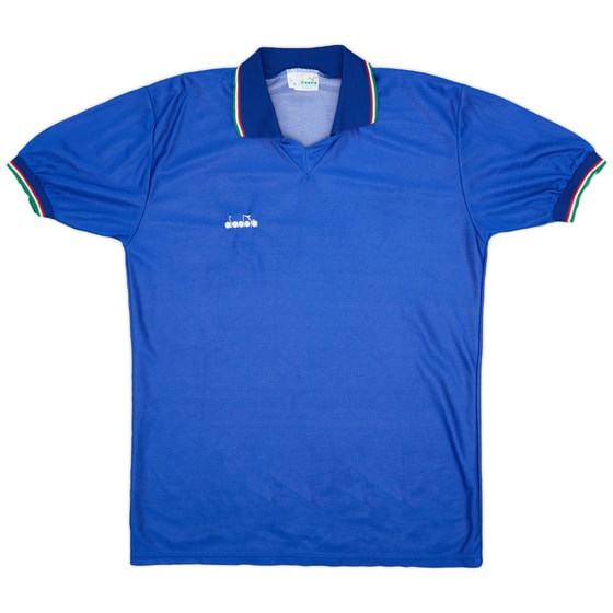 1986-91 Italy Home Diadora Template Shirt - 5/10 - (L)