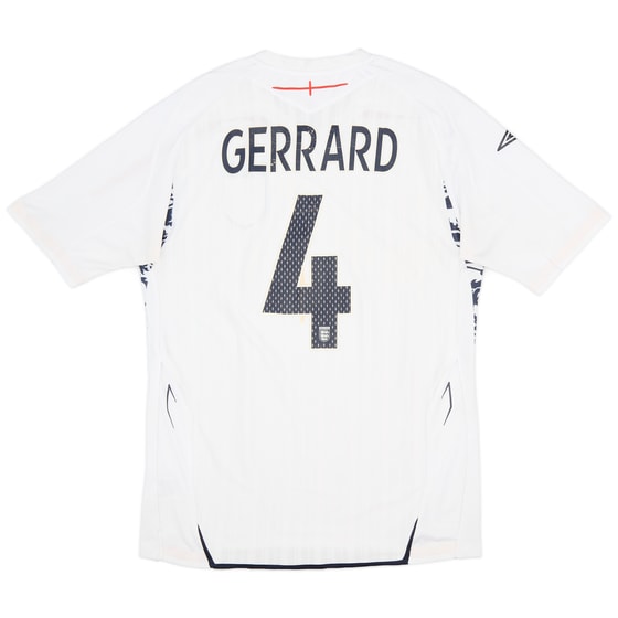 2007-09 England Home Shirt Gerrard #4 - 5/10 - (M)