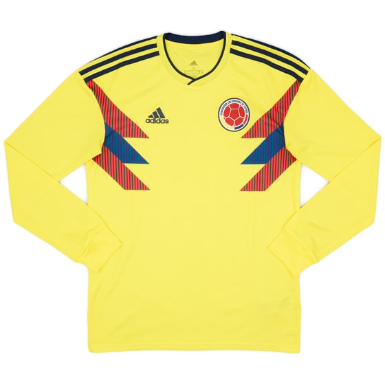 2018-19 Colombia Home L/S Shirt - 8/10 - (S)