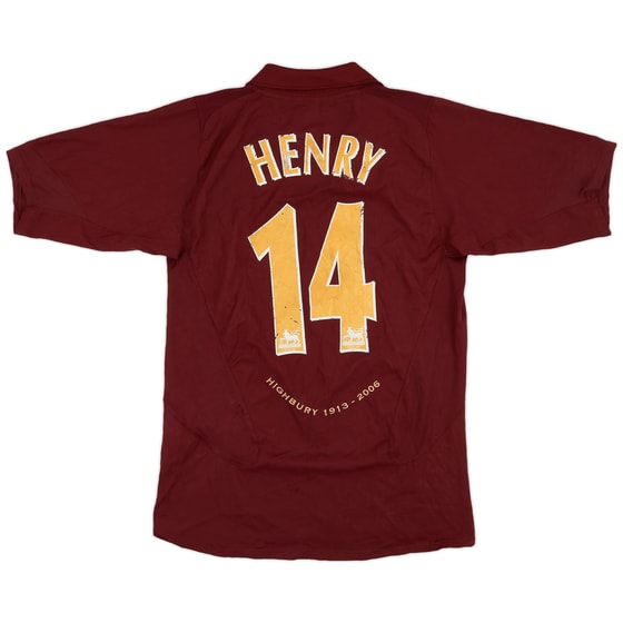 2005-06 Arsenal Home Shirt Henry #14 - 5/10 - (S)