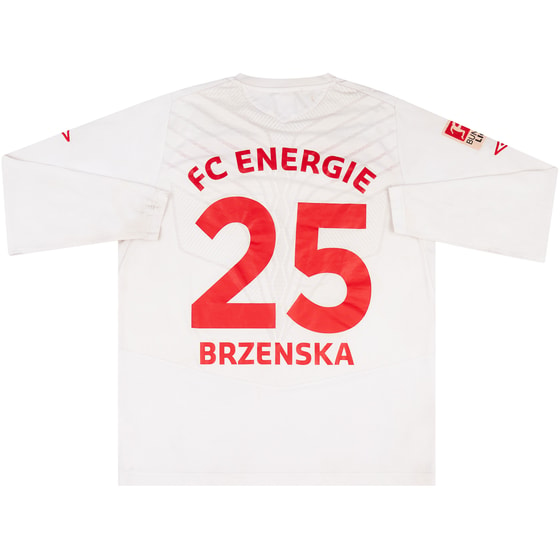 2011-12 Energie Cottbus Match Worn Away L/S Shirt Brzenska #25