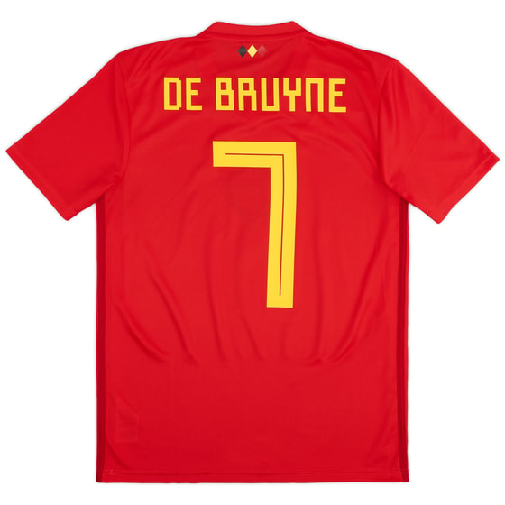 2018-19 Belgium Home Shirt De Bruyne #7 - 9/10 - (S)