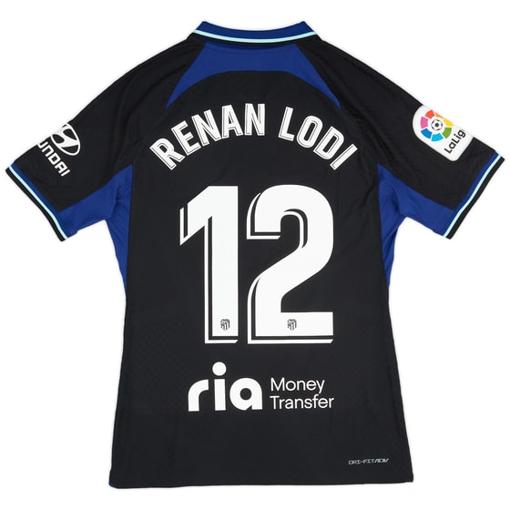 2022-23 Atletico Madrid Match Issue Away Shirt Renan Lodi #12