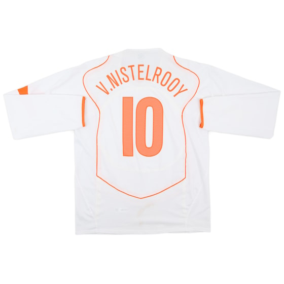 2004-06 Netherlands Player Issue Away L/S Shirt V.Nistelrooy #10 - 6/10 - (XL)