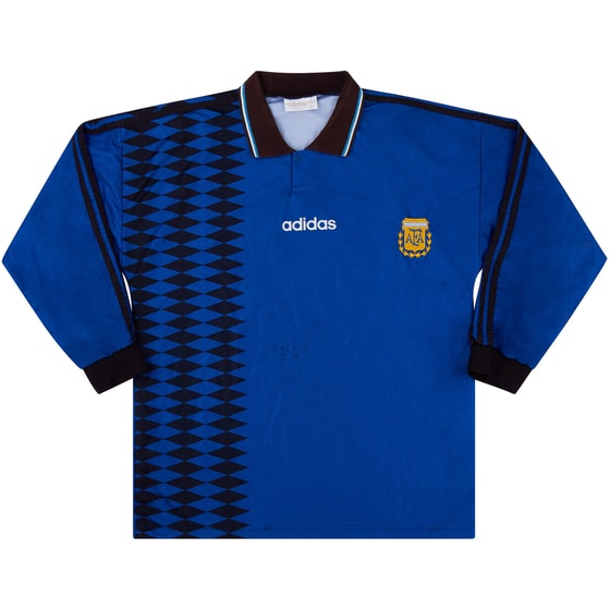 1994-95 Argentina Match Issue Away L/S Shirt #12