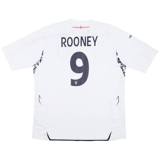 2007-09 England Home Shirt Rooney #9 - 7/10 - (XL)