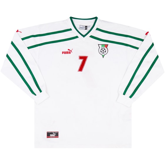 2000 Bulgaria Match Worn Home L/S Shirt #7 (Hristov) v Denmark