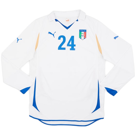2010-12 Italy Player Issue Away L/S Shirt #24 - 7/10 - (L)