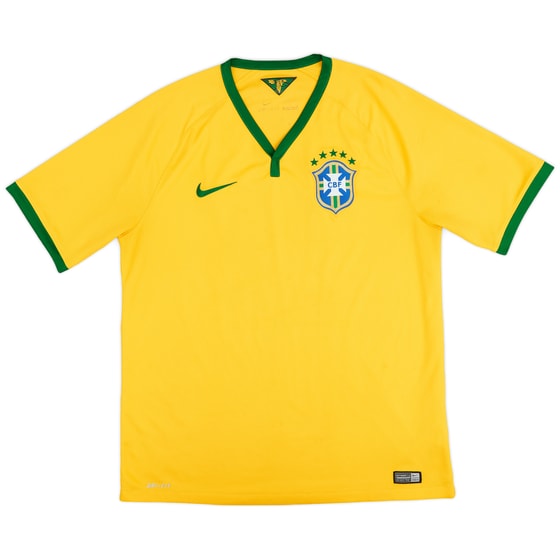 2014-15 Brazil Home Shirt - 7/10 - (L)
