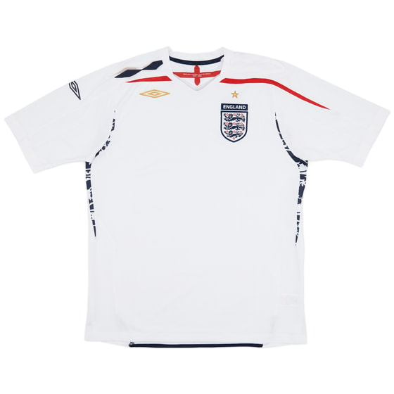 2007-09 England Home Shirt - 4/10 - (L)