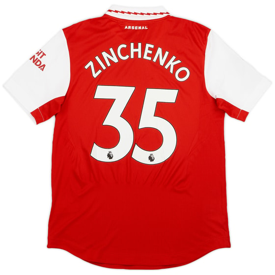 2022-23 Arsenal Match Issue Home Shirt Zinchenko #35