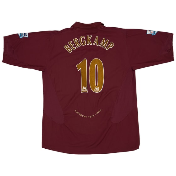 2005-06 Arsenal Home Shirt Bergkamp #10 - 7/10 - (XXL)
