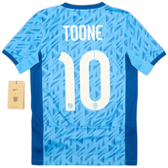 2023-24 England Women's Away Shirt Toone #10 (S.Kids)