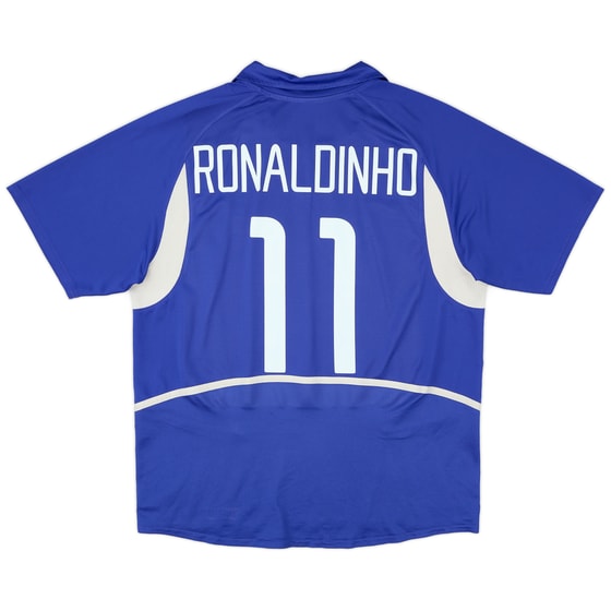2002-04 Brazil Away Shirt Ronaldinho #11 - 7/10 - (M)