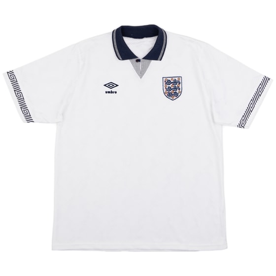 1990-92 England Home Shirt - 8/10 - (XL)