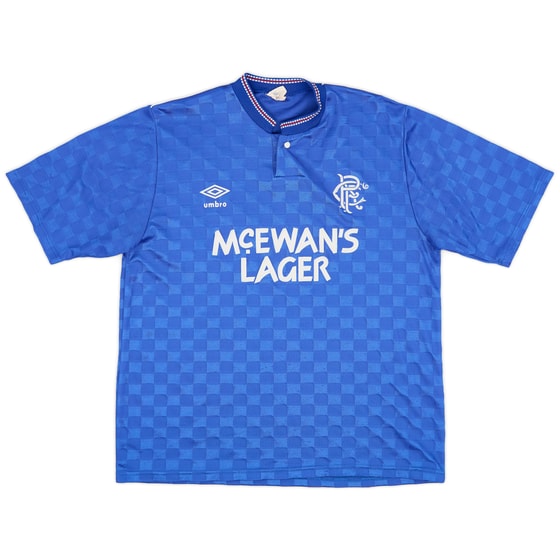 1987-90 Rangers Home Shirt - 8/10 - (M)