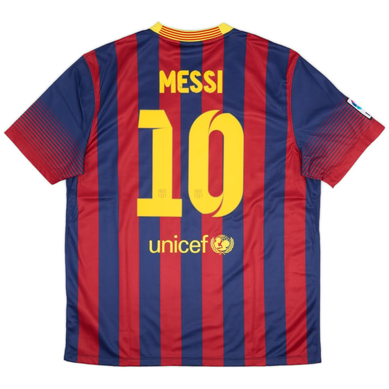 2013-14 Barcelona Home Shirt Messi #10 (XL)