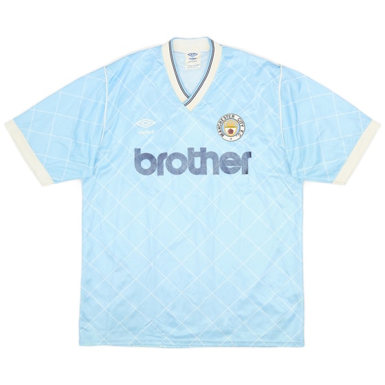 1987-89 Manchester City Home Shirt - 8/10 - (M)