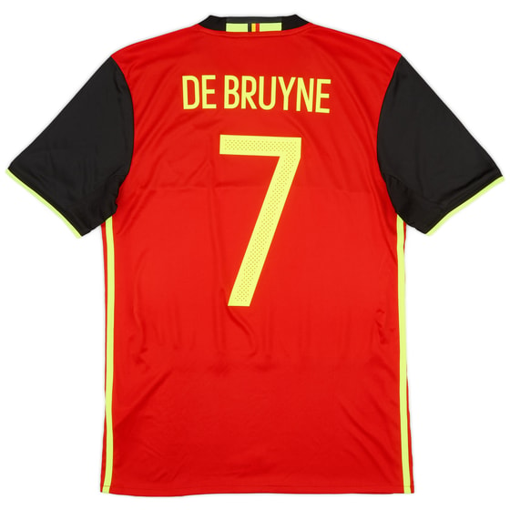 2016-17 Belgium Home Shirt De Bruyne #7 - 9/10 - (S)