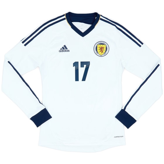 2012-14 Scotland Authentic Away L/S Shirt #17 - 9/10 - (S)