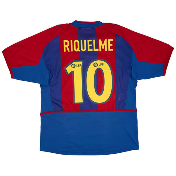 2002-03 Barcelona Home Shirt Riquelme #10 - 6/10 - (M)