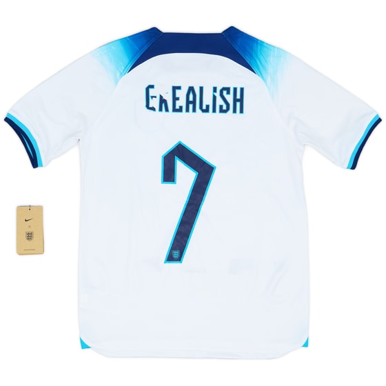 2022-23 England Home Shirt Grealish #7 (XL.Boys)