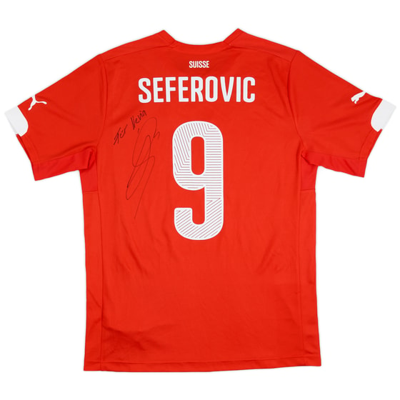 2014-15 Switzerland Signed Home Shirt Seferovic #9 - 9/10 - (L)
