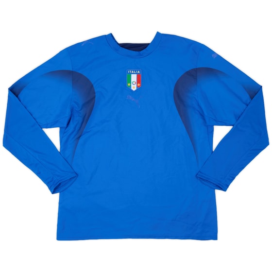 2006 Italy Home L/S Shirt - 5/10 - (L)