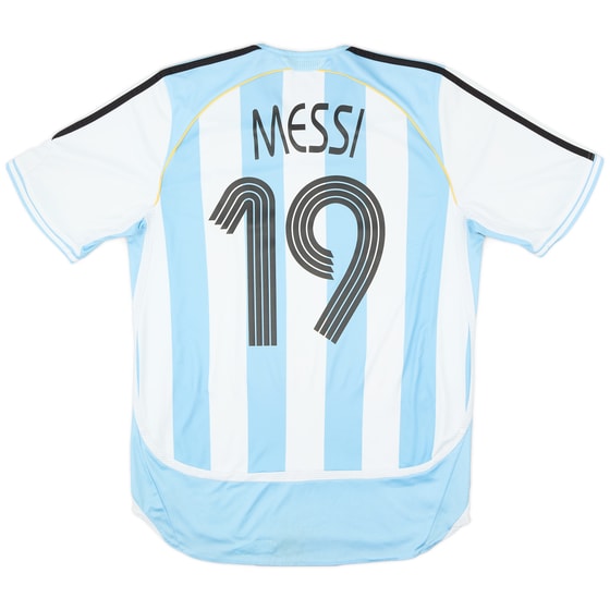 2005-07 Argentina Home Shirt Messi #19 - 6/10 - (M)