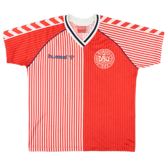1986 Denmark Home Shirt - 6/10 - (L.Boys)