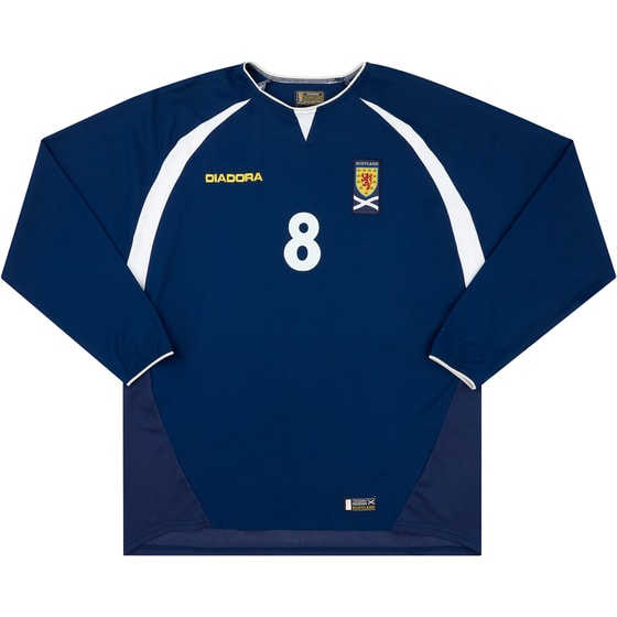 2003-04 Scotland Match Issue Home L/S Shirt #8