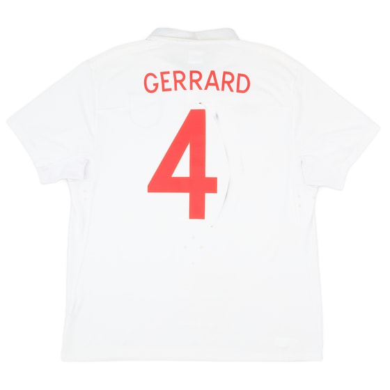 2009-10 England Home Shirt Gerrard #4 - 6/10 - (XL)