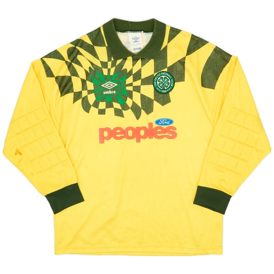 1991-93 Celtic GK Shirt - 8/10 - (M)