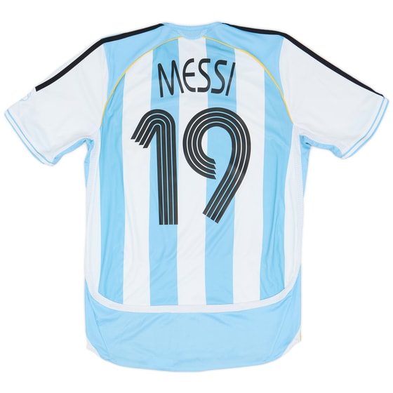 2005-07 Argentina Home Shirt Messi #19 - 8/10 - (S)
