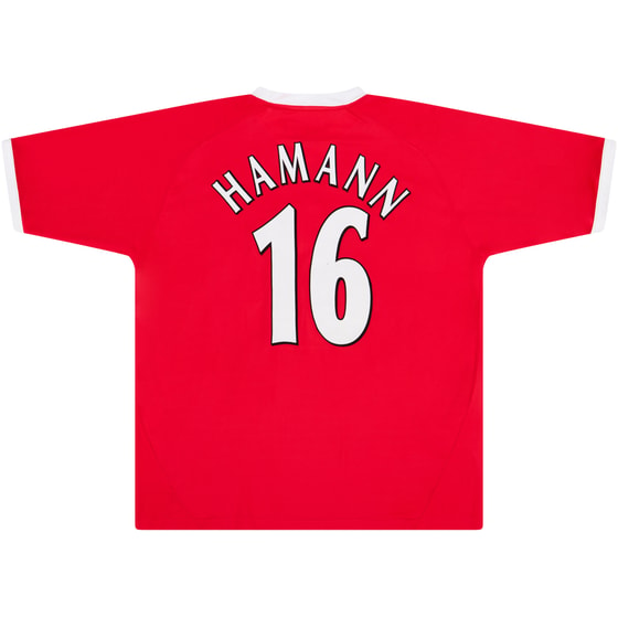 2002-03 Liverpool Match Issue UEFA Cup Shirt Hamann #16
