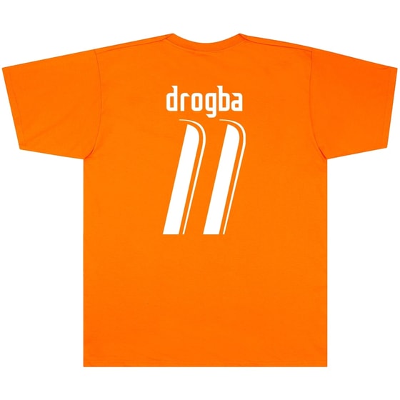Didier Drogba #11 2006 Ivory Coast Orange Graphic Tee