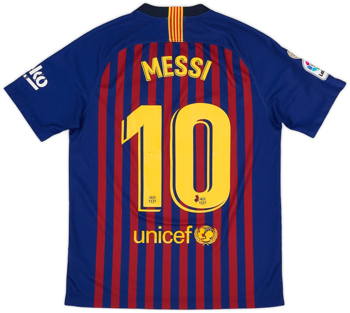 2018-19 Barcelona Home Shirt Messi #10 - 5/10 - (M)