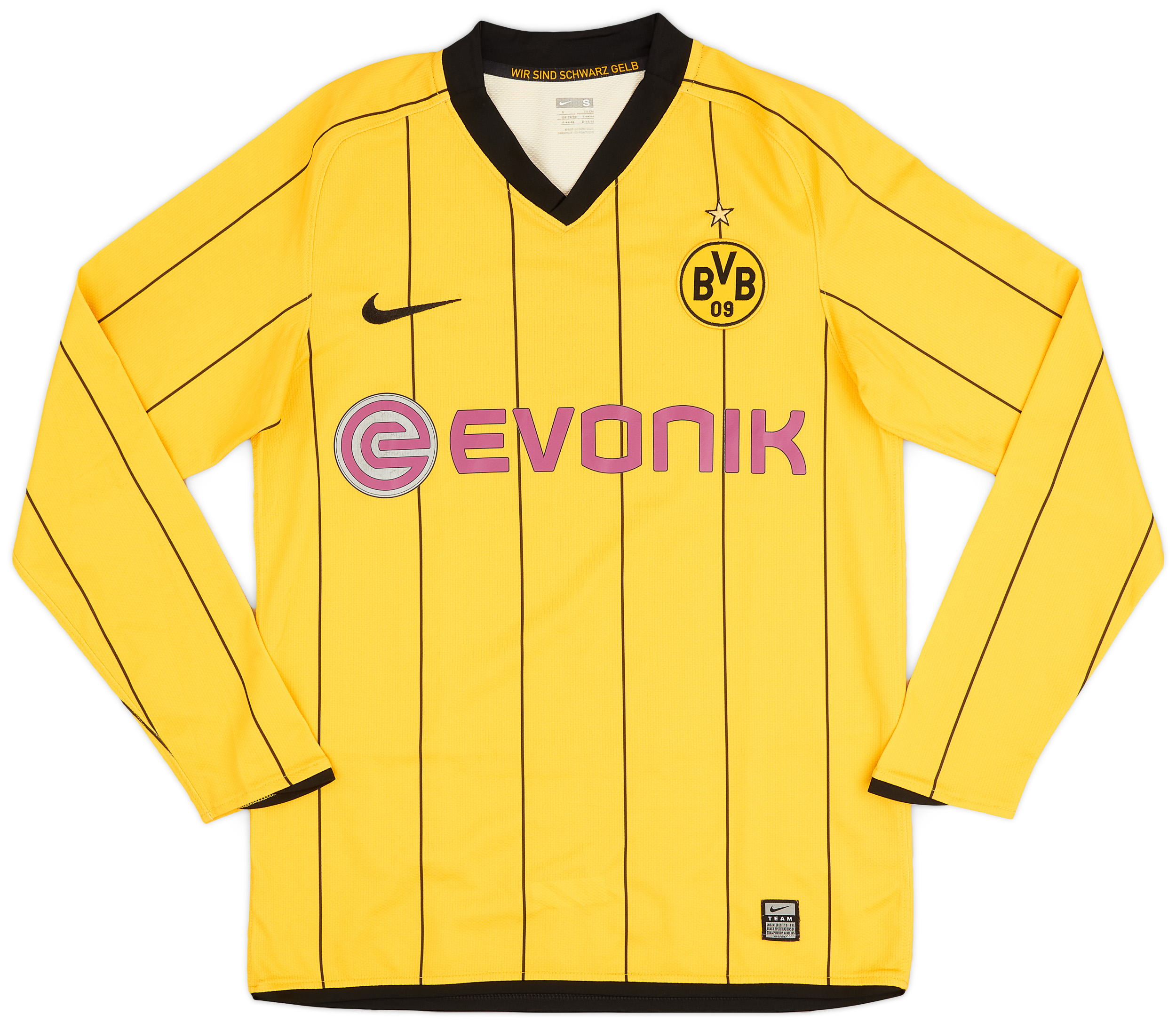 200809 Borussia Dortmund Player Issue Home L/S Shirt 5/10 (S)