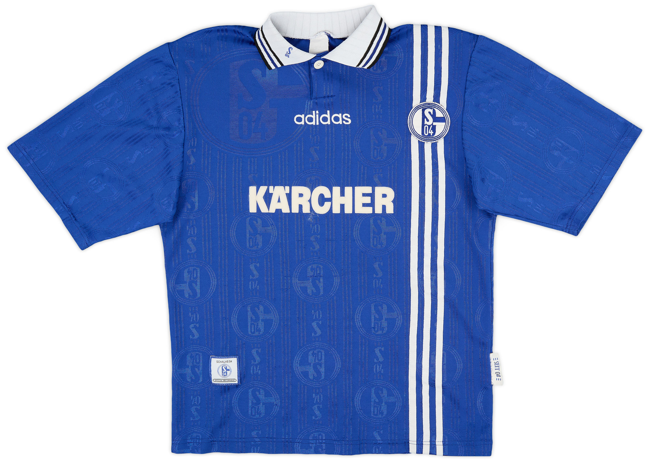 adidas Schalke 04 97/98ホームシャツ Lサイズ 未使用品 1997-98 Schalke Home Shirt - 7/10 - (S)