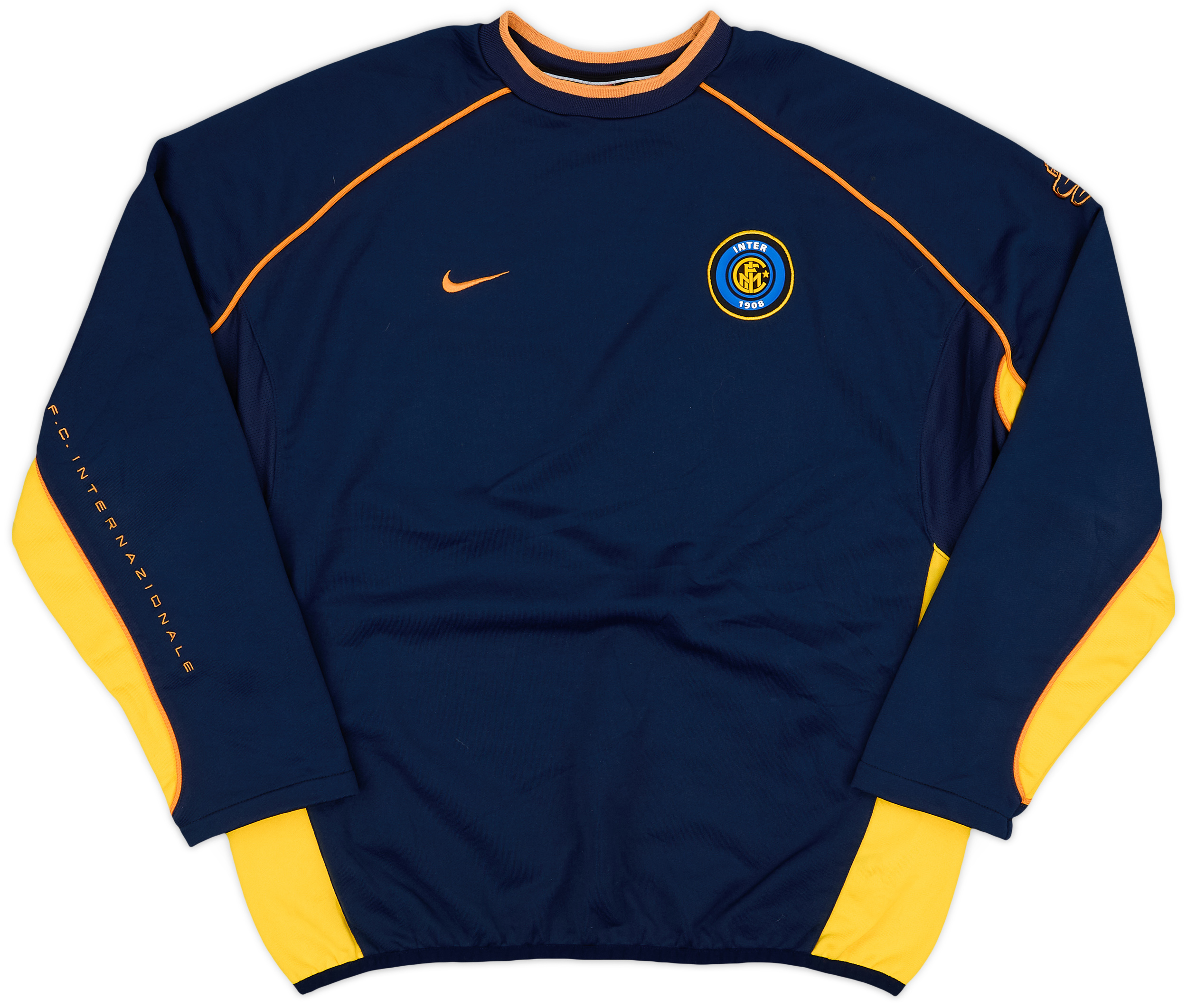 （希少）1999-00 Inter Milan Nike Sweat Top Vintage Nike Inter Milan 1999/2000 Football Training