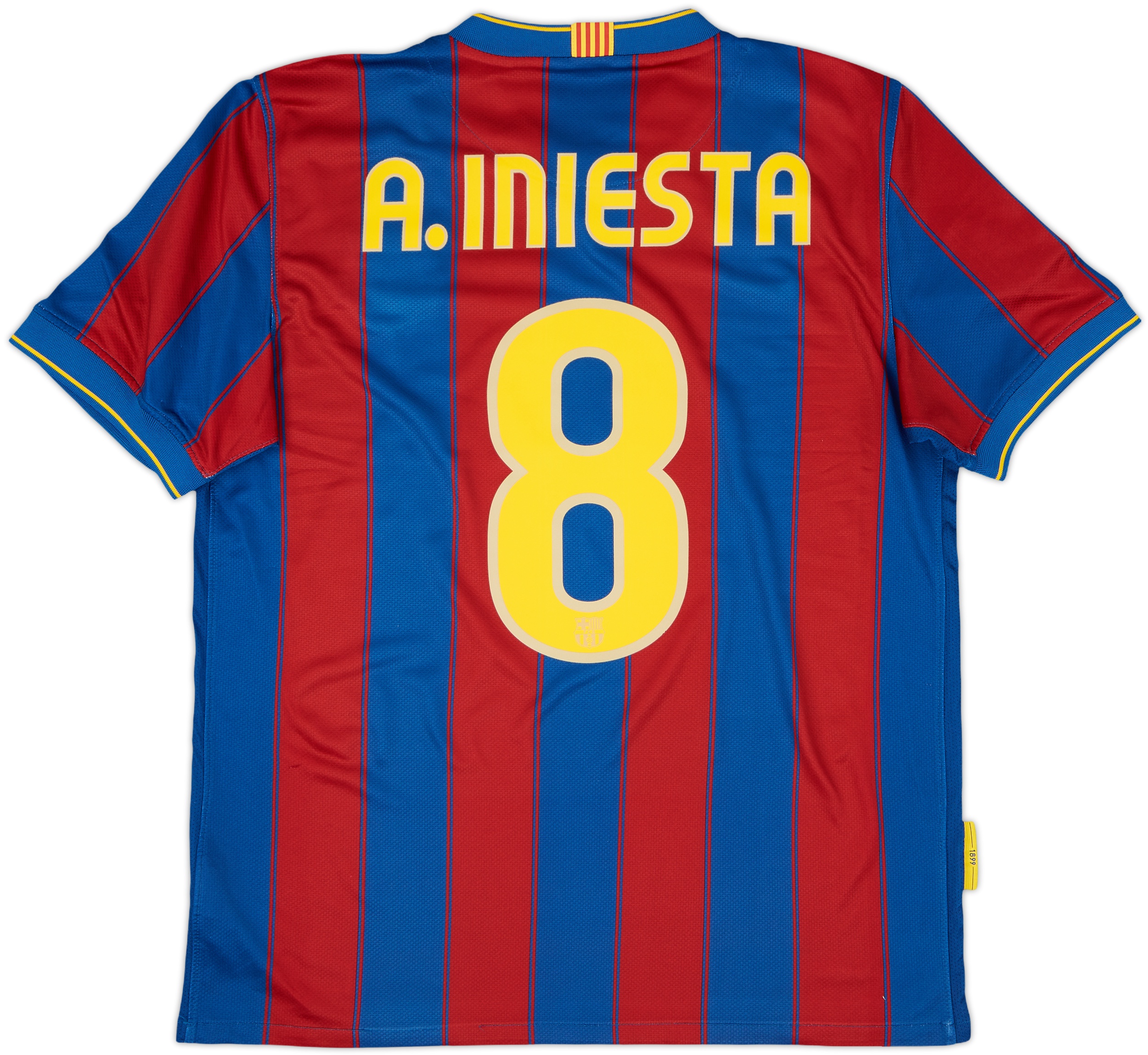 2009-10 Barcelona Home Shirt A.Iniesta #8 - 9/10 - (M)