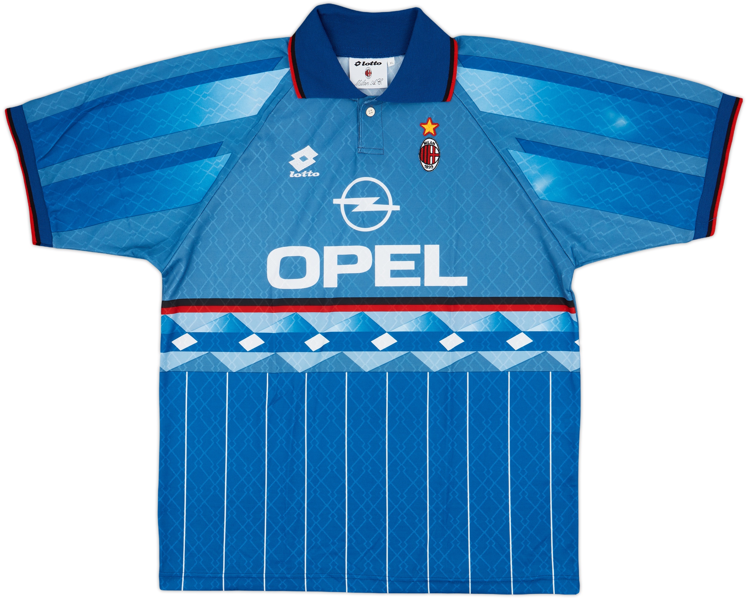 1997-98 AC Milan Lotto Polo Shirt - 9/10 - (L)