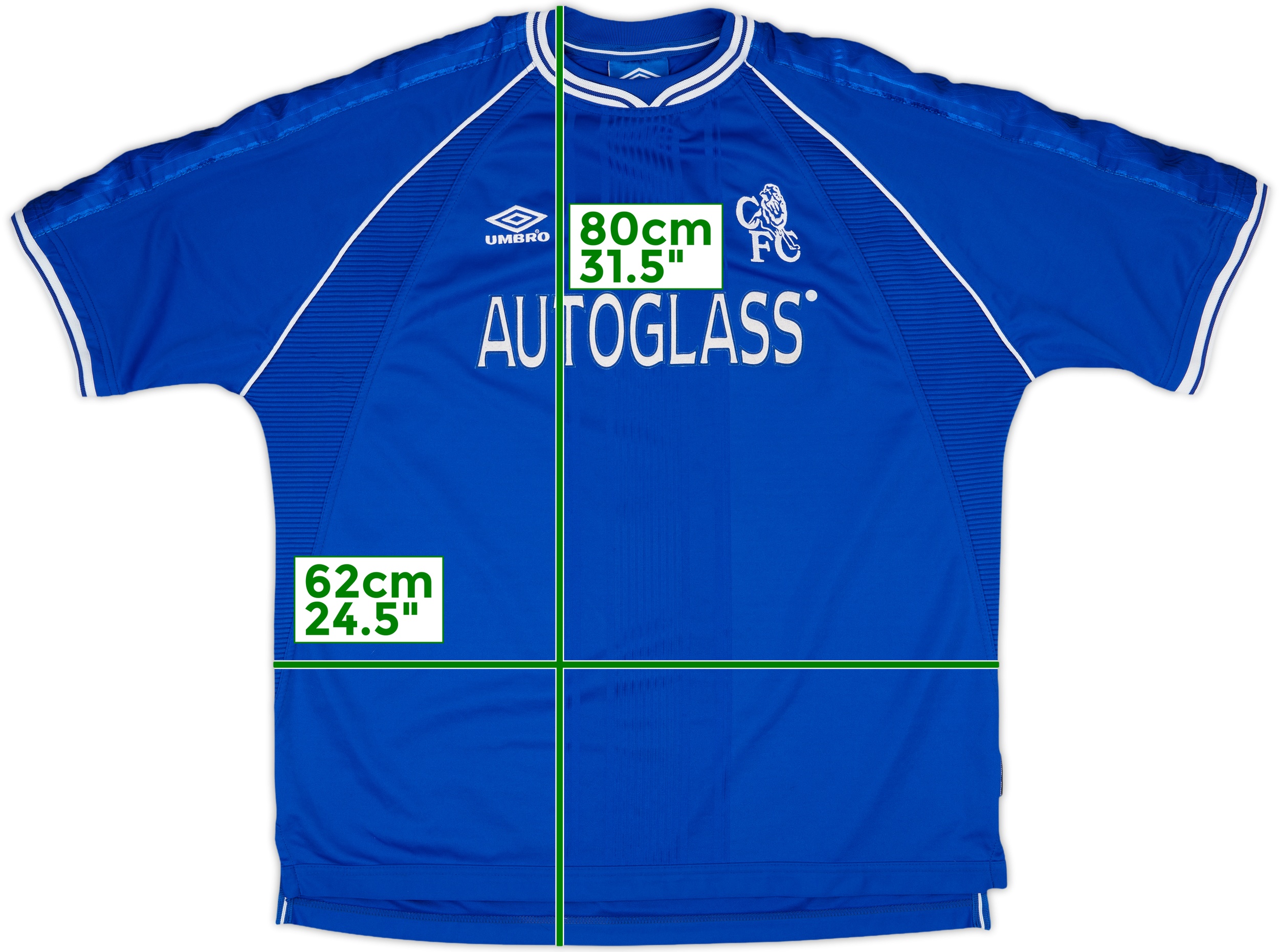 99/01 UMBRO × CHELSEA Home Game Shirts 1999-01 Chelsea Home Shirt Zola #25 - 6/10 - (XL)