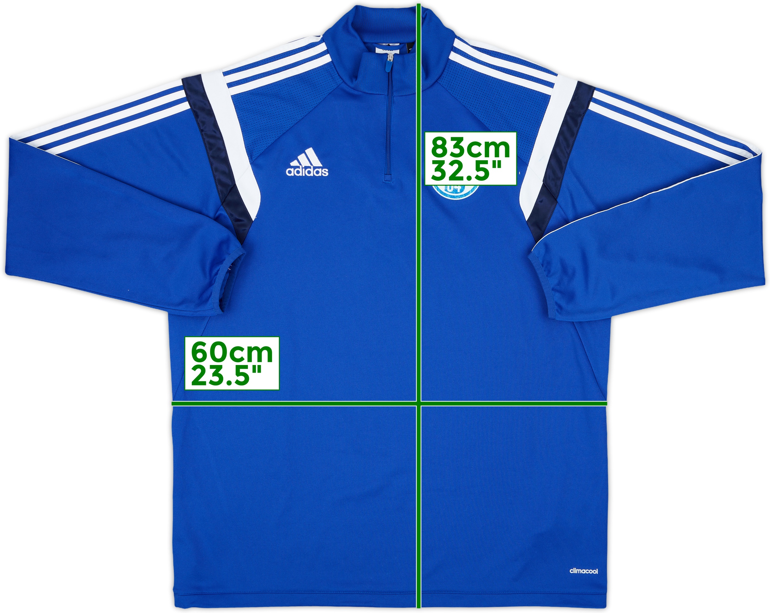 2014-15 Schalke adidas 1/4 Zip Training Top - 5/10 - (XL)