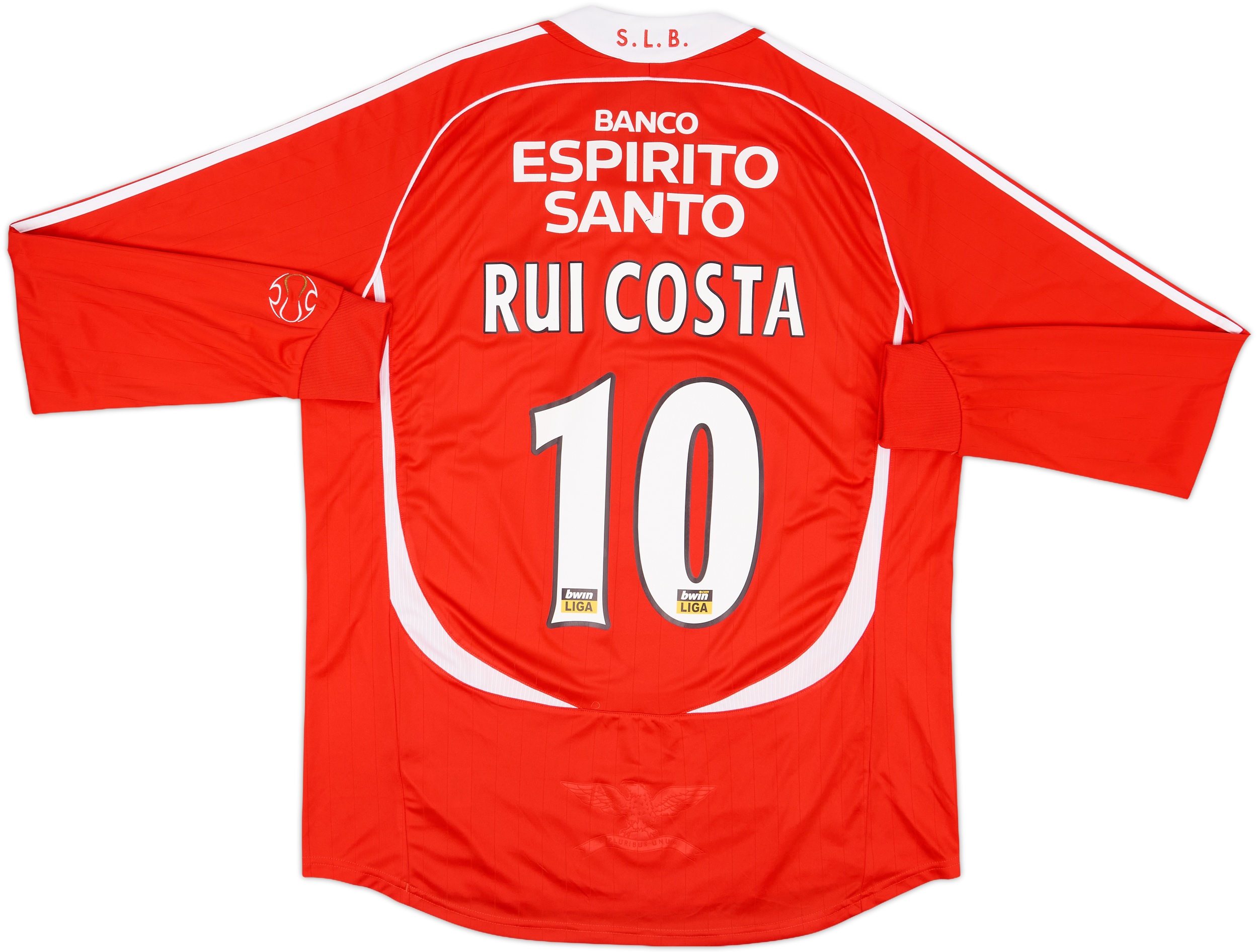 2006-07 Benfica Home L/S Shirt Rui Costa #10 - 6/10 - (XL)