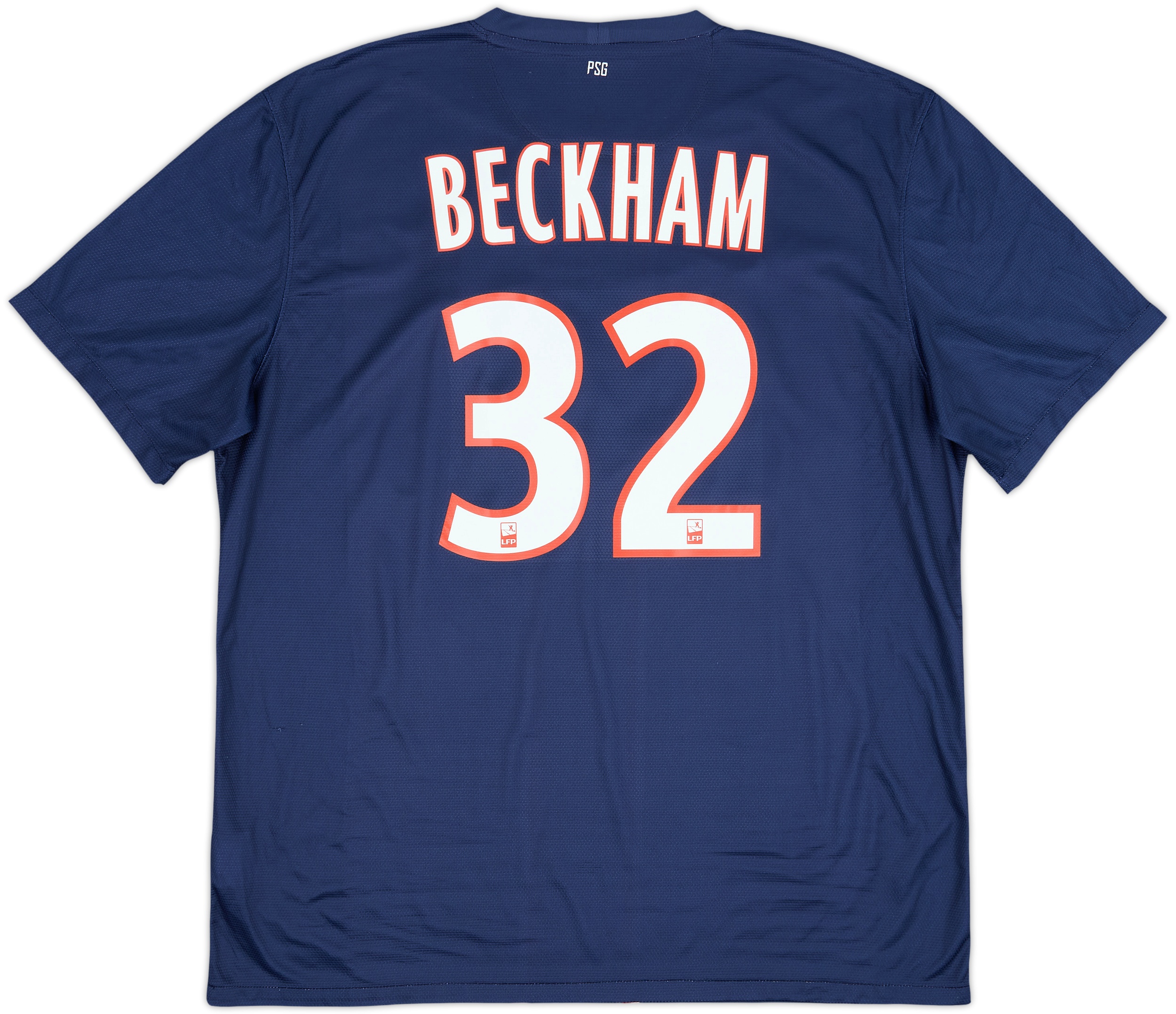2012-13 Paris Saint-Germain Home Shirt Beckham #32 - 9/10 - (XL)